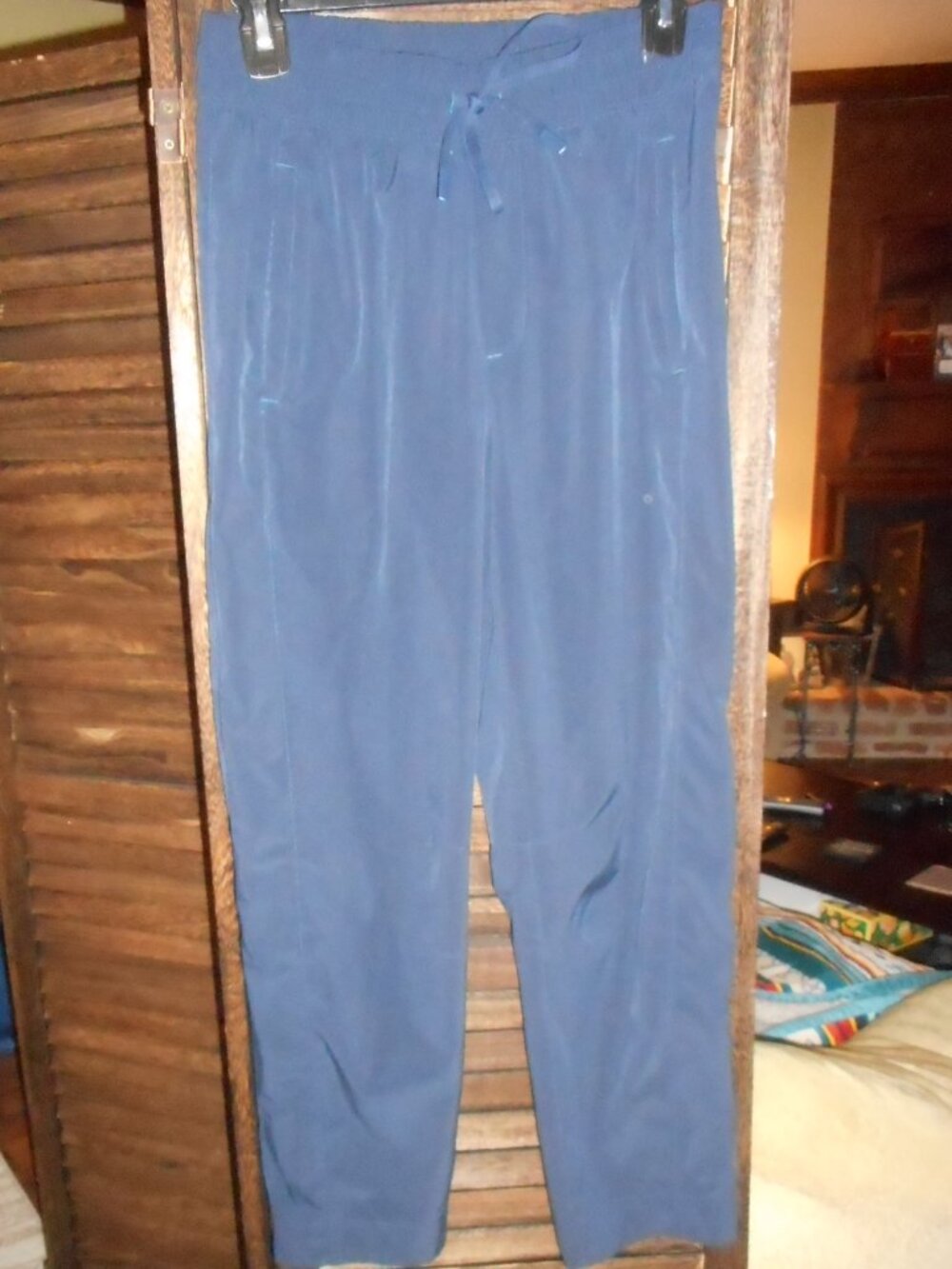 Athleta deep navy performance athleisure pull on pants, size 0